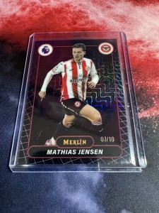 Mathias Jensen /10 Merlin Brentford EPL Topps for sale on Ebay