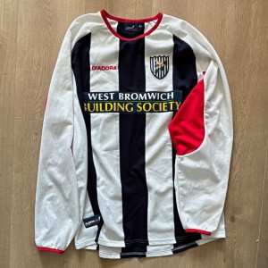 Diadora West Bromwich Albion Away Shirt Only Adults L White Long Sleeve for sale on Ebay