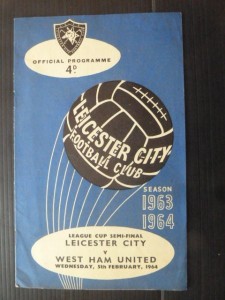 LEICESTER CITY  v  West Ham United  63/4  FL Cup Semi Final. for sale on Ebay