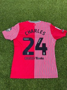SOUTHAMPTON FC 2023/24 “CHARLES”HOME FOOTBALL SHIRT size large new  for sale on Ebay