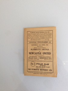 PLYMOUTH ARGYLE V NEWCASTLE UNITED 12.04.1947 for sale on Ebay