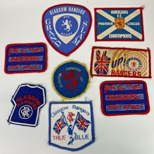 8 Vintage Glasgow Rangers FC Cloth Badges Patches Football Memorabilia Job Lot for sale on Ebay