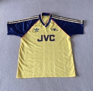 Arsenal 1988-90 Away Football Shirt XL Adidas JVC Vintage 80s Rare for sale on Ebay