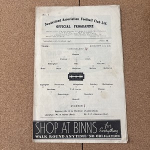 1946 Sunderland V Everton for sale on Ebay