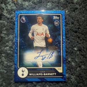 Topps Premier League Luca Williams-Barnett Rookie Auto Tottenham 135/150 for sale on Ebay
