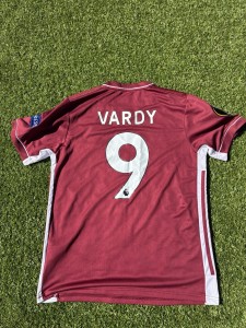 Leicester City VARDY 2020 21 Away Medium Shirt * See Description for Details for sale on Ebay