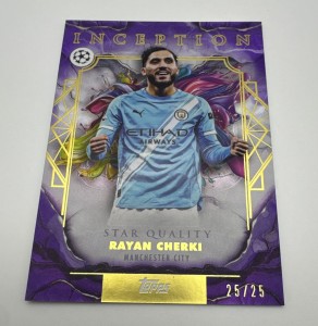 Topps Inception 2026 UCL Rayan Cherki Manchester City Star Quality #78 /25 for sale on Ebay