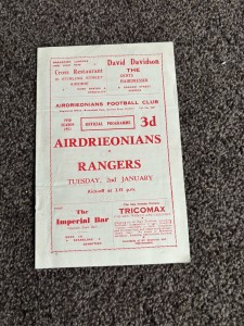 Airdrieonians V Rangers Football Programme Scottish League Div A 2/1/1951 for sale on Ebay