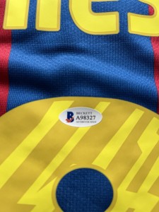 Lionel Messi FC Barcelona No.10 Signed Football Shirt Beckett Witnessed for sale on Ebay