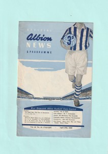 1954/55 LEAGUE DIVISION 1 : WEST BROMWICH ALBION v TOTTENHAM HOTSPUR 27TH APRIL for sale on Ebay