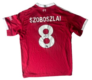 DOMINIK SZOBOSZLAI Rare Signed 25/26 FC Liverpool Home Football Shirt COA for sale on Ebay