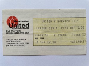 Rare 24th Nov 1979 Manchester United v Norwich City Match Ticket Stub 1979/80. for sale on Ebay