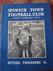 Ipswich Town v Tottenham rare postponed issue 29th December 1962 for sale on Ebay