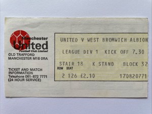 Rare 22nd Aug 1979 Manchester United West Bromwich Albion Match Ticket 1979/80. for sale on Ebay
