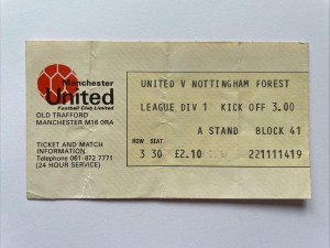 Rare 22nd Dec 1979 Manchester United v Nottingham Forest Match Ticket 1979/80. for sale on Ebay