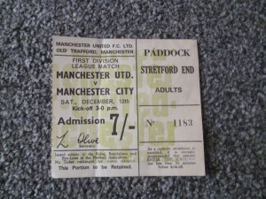 Manchester United Man Utd v Man City 1970/71 Football Match Ticket for sale on Ebay