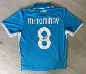 SCOOT McTOMINAY hand signed 24/25 Napoli Home football shirt COA for sale on Ebay