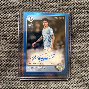 Topps Merlin UCC Nico O'Reilly /150 Manchester City Autographs RC for sale on Ebay