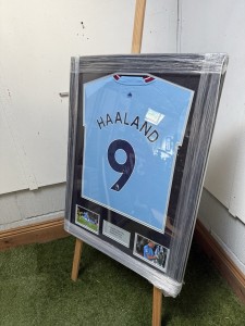 Framed Erling Haaland Hand Signed Manchester City Shirt With COA for sale on Ebay