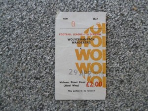 Wolves v Manchester United Man Utd 1977/78 Football Match Ticket for sale on Ebay