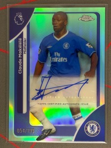 2025-26 Topps Chrome Premier League Claude Makelele Aqua Auto /199 Chelsea for sale on Ebay