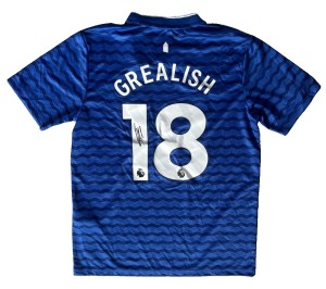 JACK GREALISH Rare Hand Signed FC Everton 2025/26 Home Football Shirt NO COA for sale on Ebay