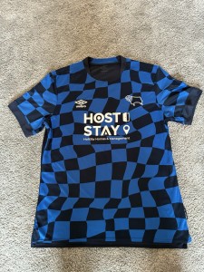 Derby County Away Football Shirt (Blue) Size XL for sale on Ebay