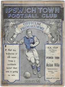 PRE WAR IPSWICH TOWN V ASTON VILLA 1938-39 FAC 3RD RND REPLAY JANUARY 11TH 1939 for sale on Ebay