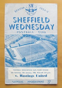 SHEFFIELD WEDNESDAY v HASTINGS UNITED FA Cup 1954/1955 Fair/Good Cond Programme for sale on Ebay