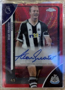 Topps Chrome Premiere League Alan Shear Auto /5 Newcastle United for sale on Ebay
