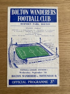 RARE: Bolton Wanderers v Tottenham Hotspur 1960-1961 Double Winning Season  for sale on Ebay