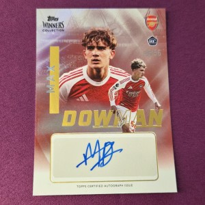 Topps Arsenal Winners Collection 2025-26 Max Dowman Auto /56 Top Rookie RC for sale on Ebay