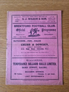 Brentford v Norwich City 1932/33 Programme for sale on Ebay