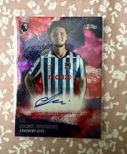 Topps Jack Rudoni Coventry City Premier League Stars Auto SPLA-JR 1/5 for sale on Ebay