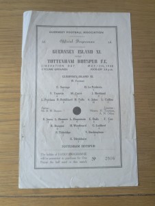 Guernsey X1 v Tottenham May 1948 Original Programme for Liberation Friendly for sale on Ebay