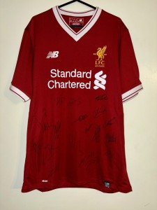 Liverpool Signed Shirt (squad) 17/18 inc; Salah, Mane, Origi, Klopp LFC COA for sale on Ebay