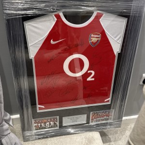 Framed Arsenal invincibles Hand signed Squad shirt With COA for sale on Ebay