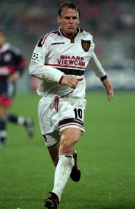 CHARITY Manchester United 1998/1999 Matchworn Jersey Sheringham Champions League for sale on Ebay