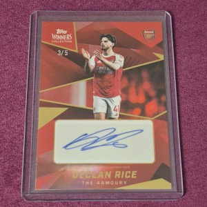 Topps Arsenal Winners Collection 2025-26 Declan Rice Auto /5 Colour Match  for sale on Ebay