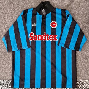 Admiral Brighton & Hove Albion Away Football Shirt Only 46in Short Sleeve Blue for sale on Ebay