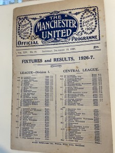 Manchester United football programme Saturday December 18th 1926 for sale on Ebay