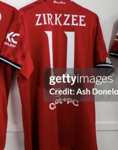 Match Worn Manchester United Carabao Cup Worn Shirt Unwashed 2025/26 Zirkzee for sale on Ebay