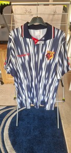 Hummel Watford Away Football Shirt Adult Size XL Blue Short Sleeve for sale on Ebay