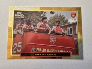 Topps Winners Collection Arsenal 25/26 - Gunners Parade GOLD FOIL 1/1  for sale on Ebay