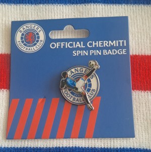 GLASGOW RANGERS FOOTBALL CLUB CHERMITI SPIN MOTION PIN BADGE EXCELLENT  for sale on Ebay