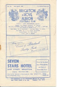 Brighton v Hearts Scotland (Friendly) 1949/1950 - Football Programme for sale on Ebay