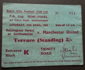Manchester United v Southampton FA Cup Semi Final 1963 at Villa Park  for sale on Ebay