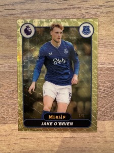 Topps Merlin Premier League 2025-26 - Jake O'Brien Everton SuperFractor 1/1  for sale on Ebay