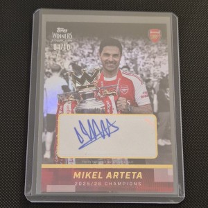 Topps Arsenal Winners Collection 25-26 Mikel Arteta Auto /10 Title Celebrations for sale on Ebay