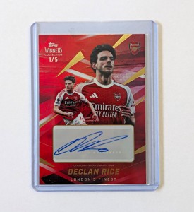 Topps 2026 Winners Declan Rice Arsenal London’s Finest Auto 1/5 for sale on Ebay